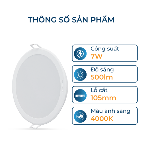 Đèn LED âm trần Philips Meson